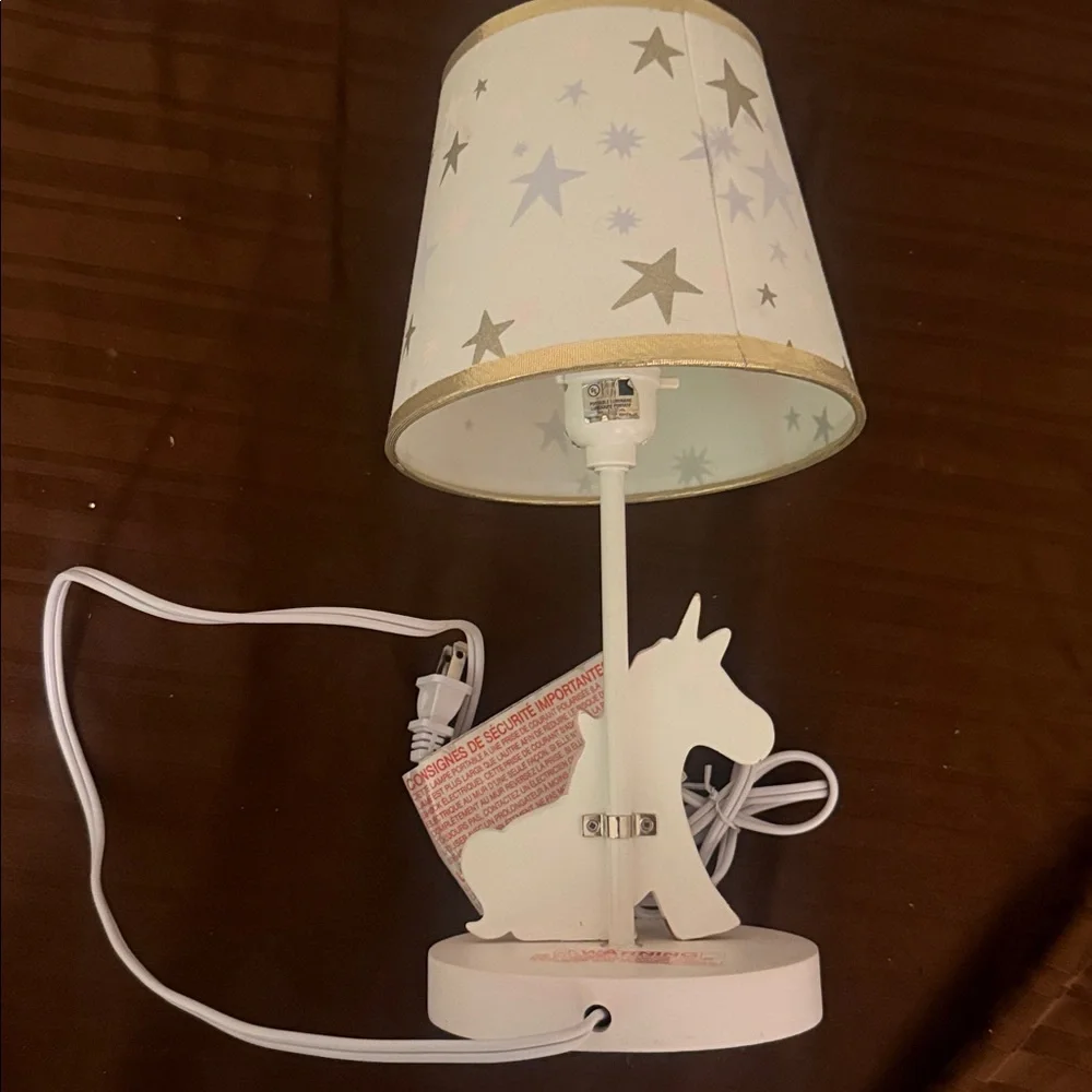 Unicorn Table Lamp with Starry Shade - Picture 2 of 2